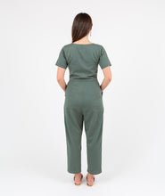 Load image into Gallery viewer, Aviator Jumpsuit Green by Holi Boli
